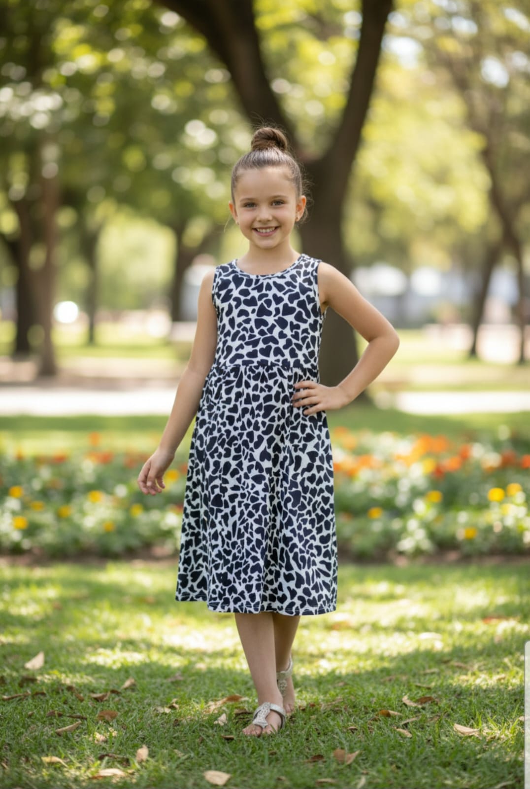 Vestido Coração Infantil 100% Algodão – Conforto, Estilo e Liberdade para o Dia a Dia