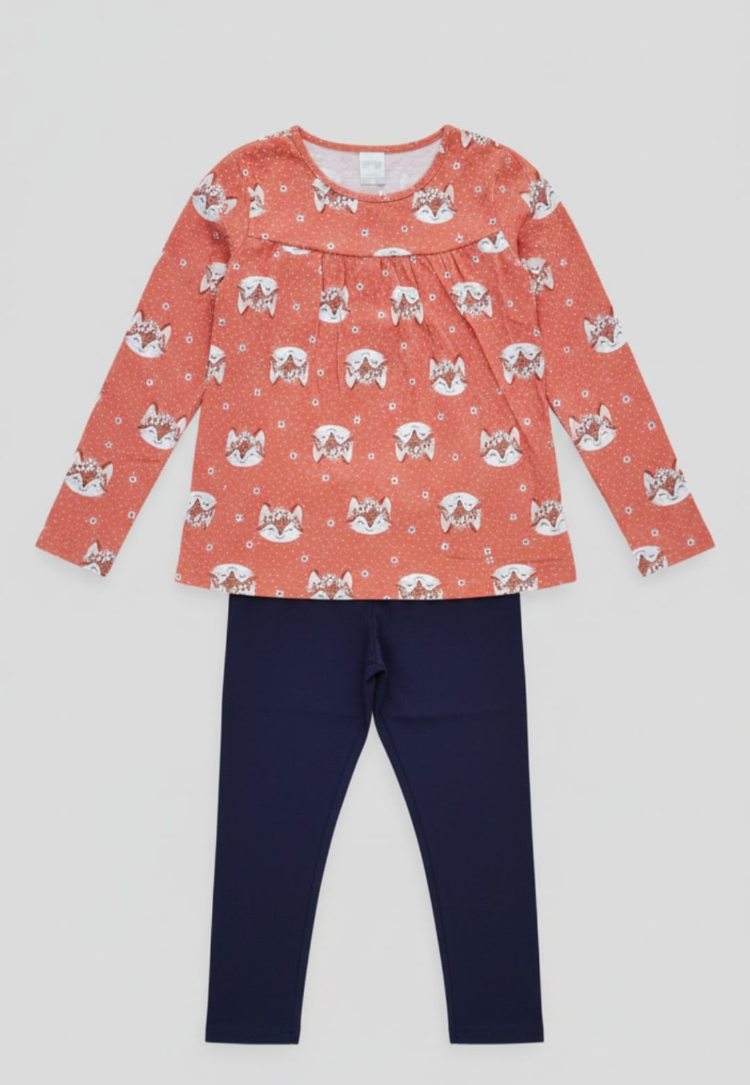 Conjunto Meia Estação Raposinha Blusa e Leggin em Algodão