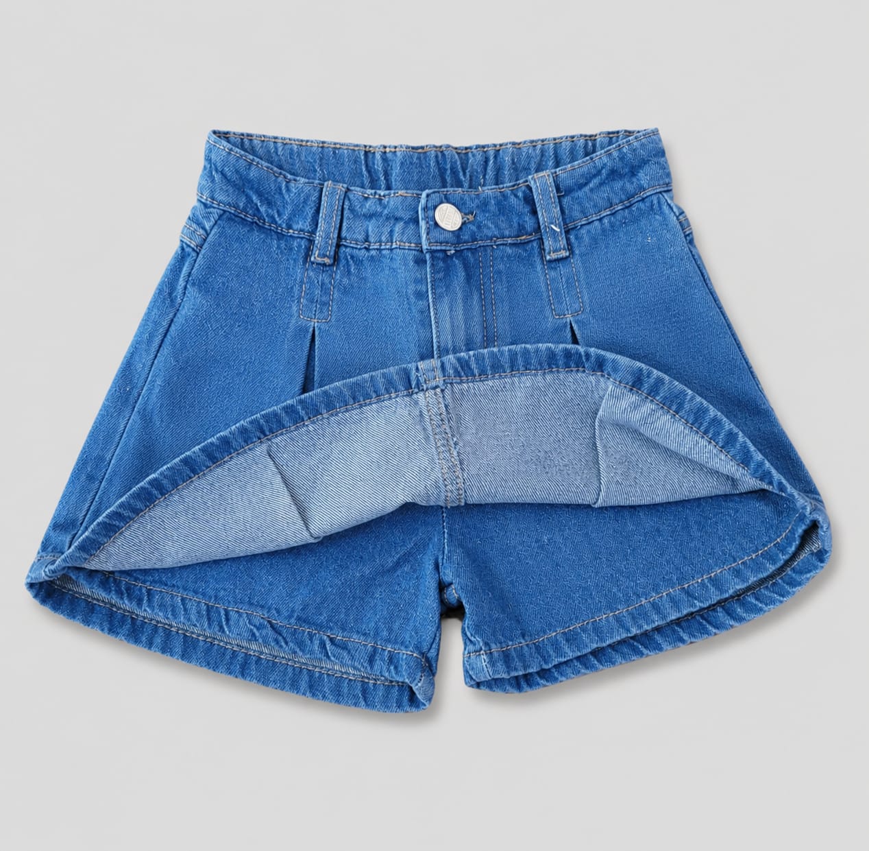 Saia-Short Jeans Infantil Menina
