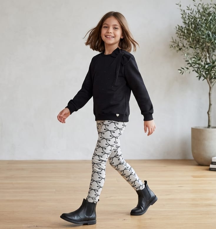 Conjunto Moletom Menina Infantil com Laço – Conforto e Estilo para o Dia a Dia