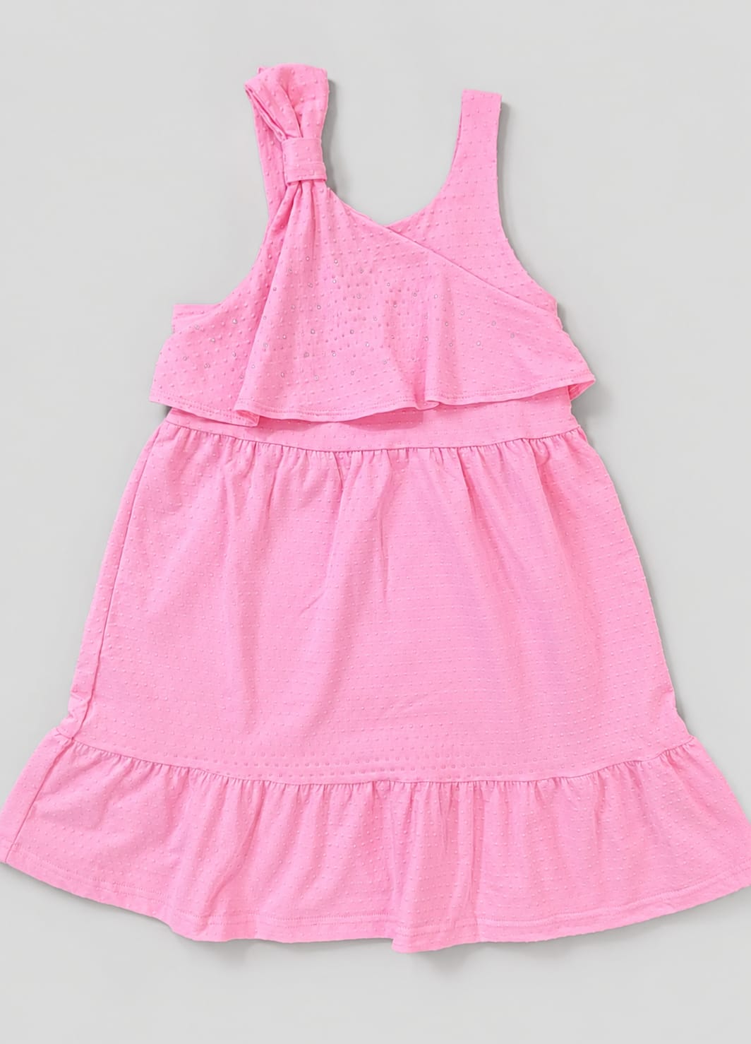 Vestido Infantil em Malha Nikko Rosa