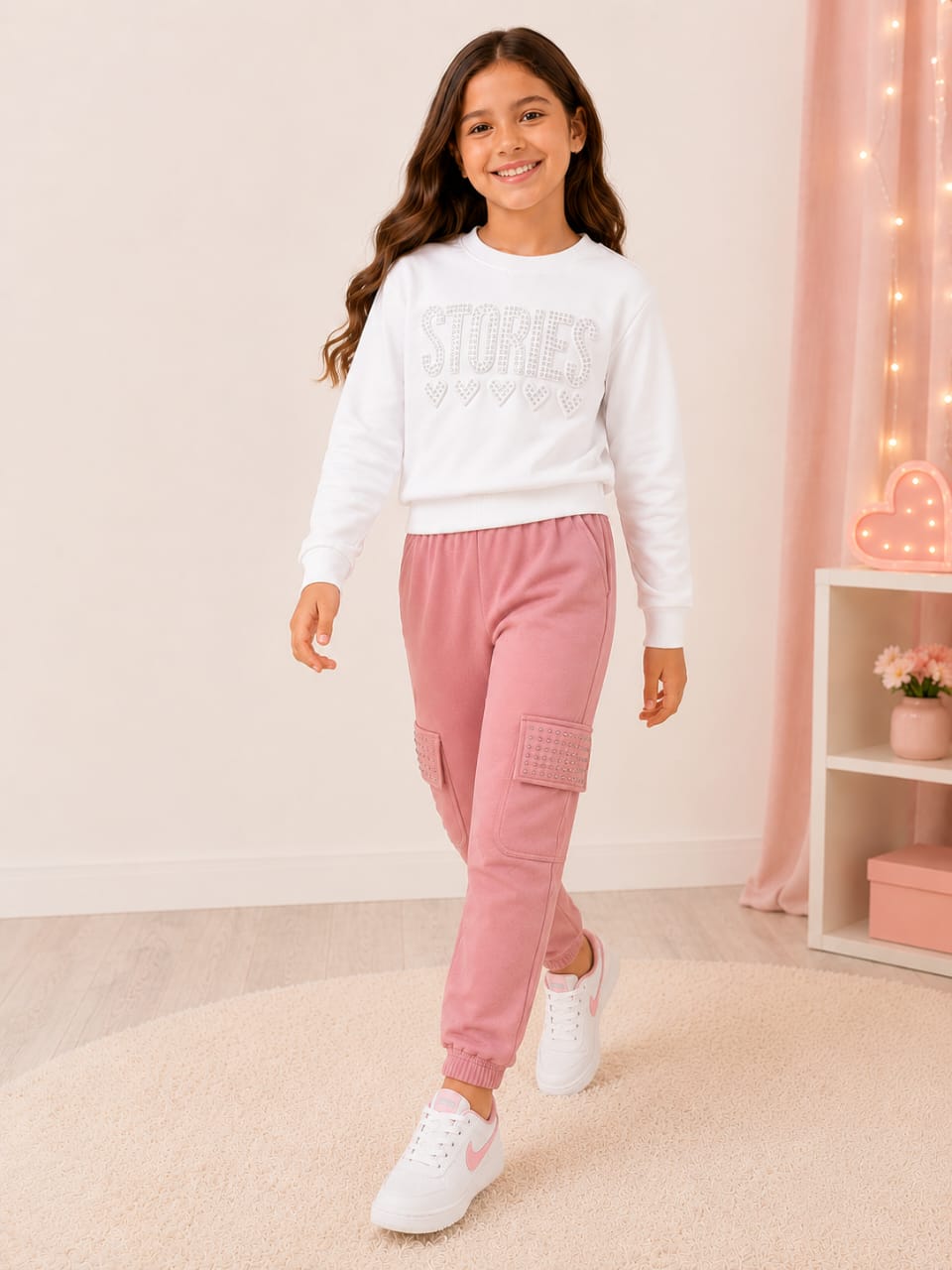 Conjunto Stories Infantil em Moletom Peluciado