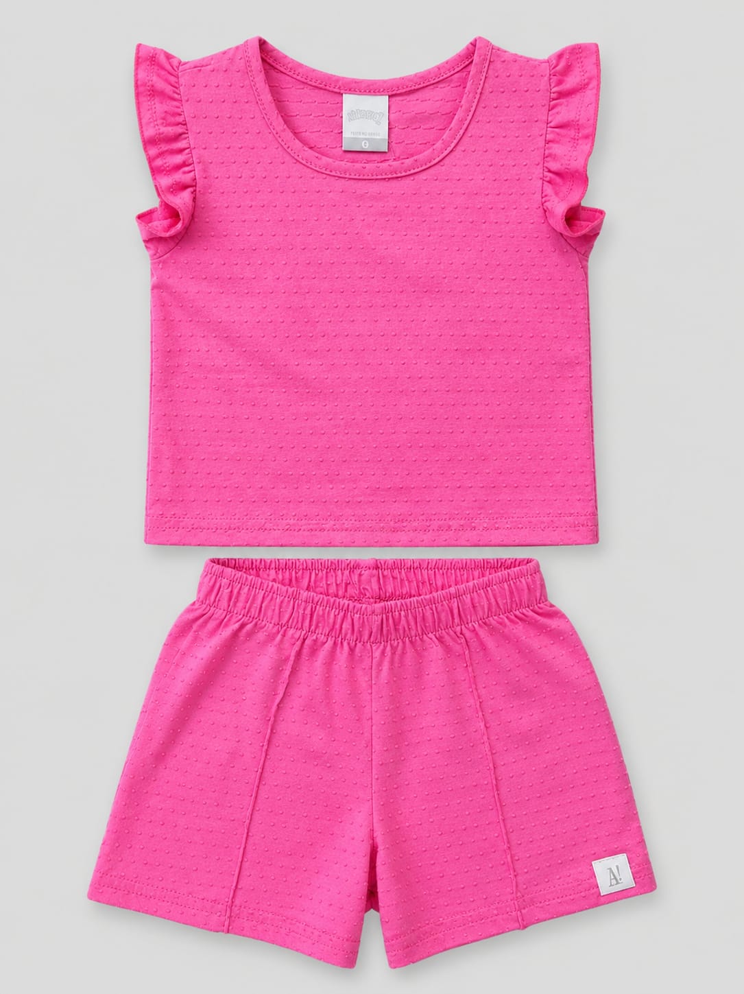 Conjunto Infantil Feminino em Malha Nikko Rosa