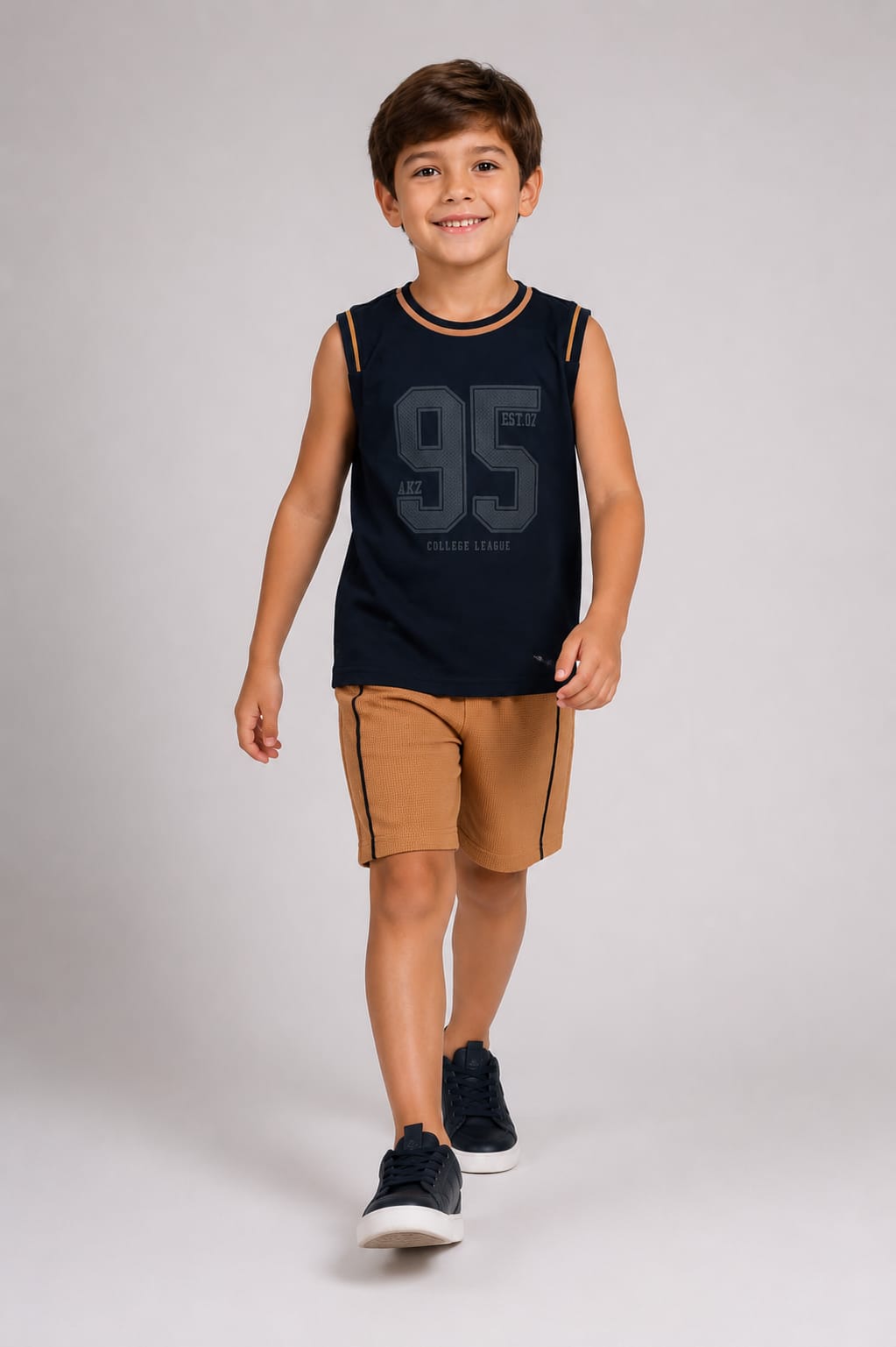 Conjunto Infantil Regata com Short Estampado 95