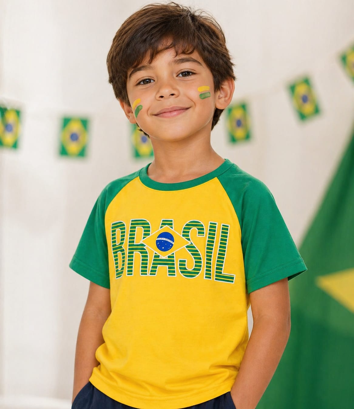 Blusa Infantil Brasil 100% Algodão