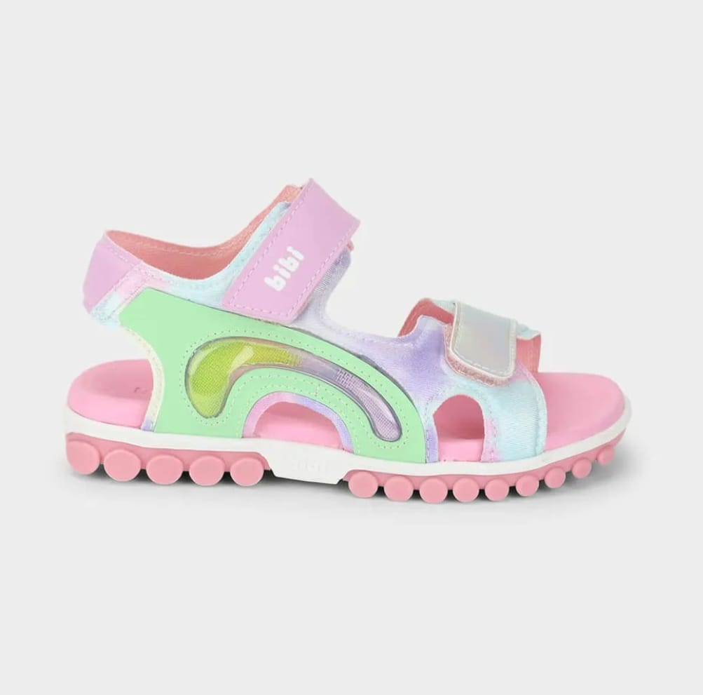 Sandália Infantil Bibi Summer Roller Sport 2.0 Rosa com Lilás