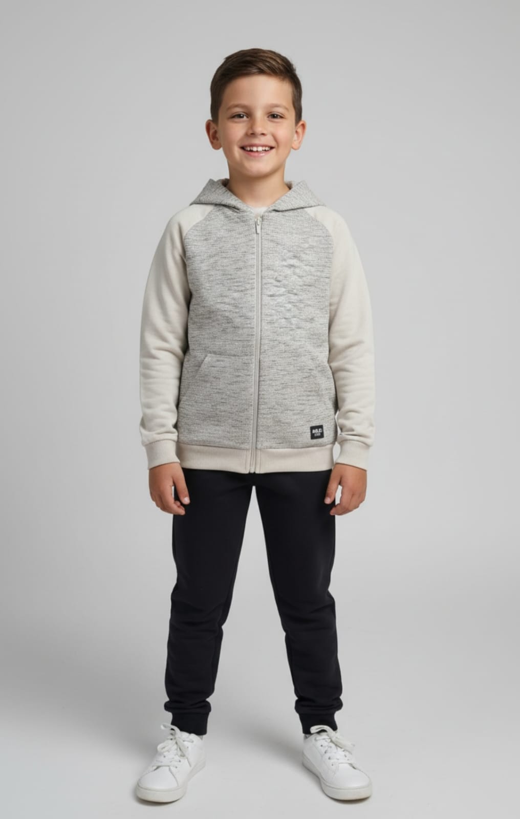 Conjunto Infantil Casual com Jaqueta com Capuz e Calça