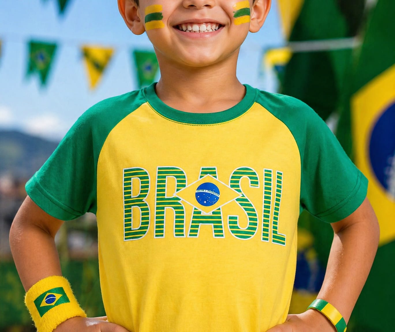 Blusa Infantil Brasil 100% Algodão