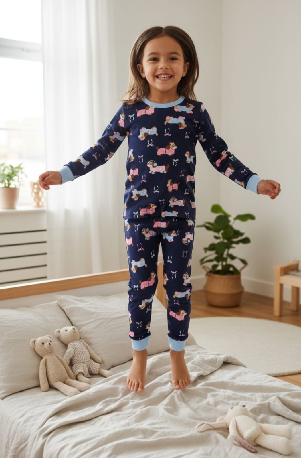 Pijama Infantil Cachorrinho 100% Algodão Meia Estação