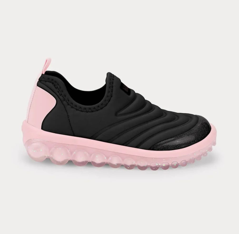 Tênis Infantil Bibi Roller 2.0 Preto com Rosa