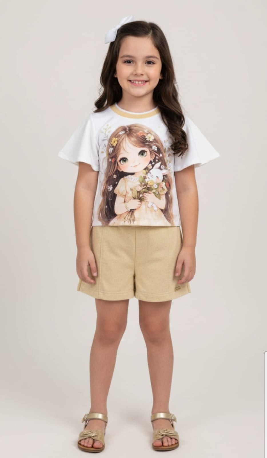 Conjunto Menininha com Pontos de Luz e Estampa Delicada – Conforto e Charme para o Dia a Dia