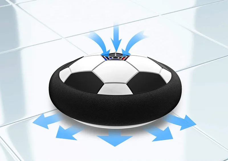 Bola de Futebol Flutuante Elétrica com LED e Música, Brinquedo Esportivo para Crianças