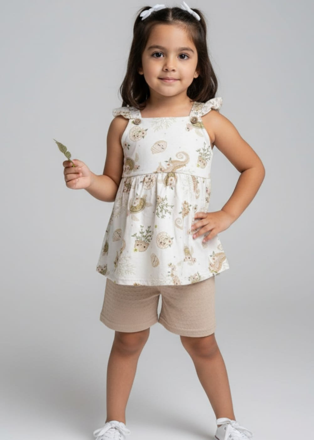 Conjunto Infantil Alakazoo – Blusa e Short Feminino, Conforto e Estilo para o Dia a Dia