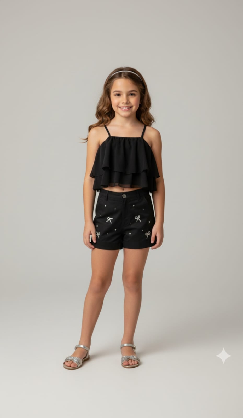 Conjunto Pink X – Bata em Tule e Short Bordado Feminino, Look Delicado e Moderno para Meninas