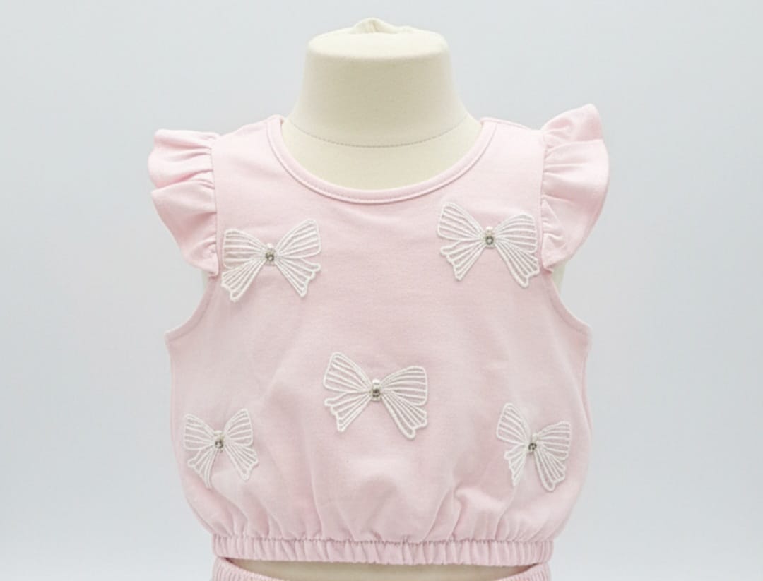 Conjunto Infantil Gabriela Aquarela – Saia Cargo e Blusa Feminina Moderna, Delicada e Confortável