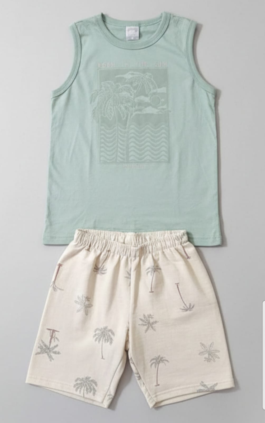 Conjunto Infantil Alakazoo Tropical – Camiseta e Bermuda Masculina Leve, Confortável e Estilosa