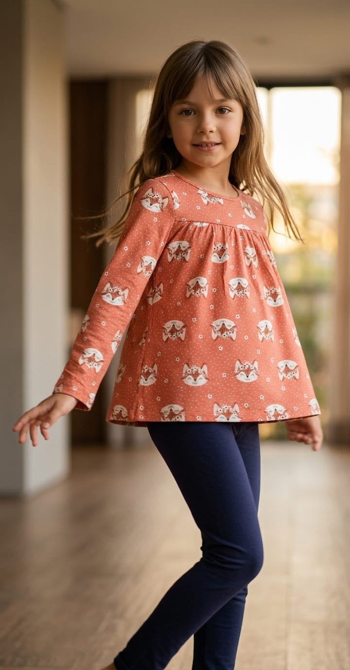 Conjunto Meia Estação Raposinha Blusa e Leggin em Algodão