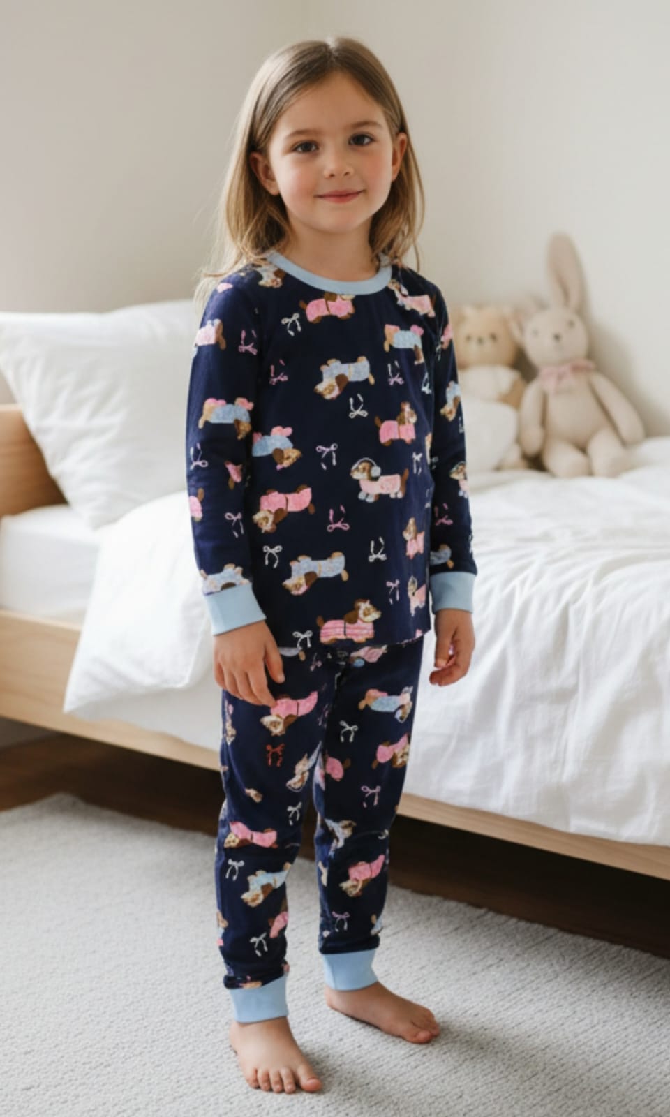 Pijama Infantil Cachorrinho 100% Algodão Meia Estação