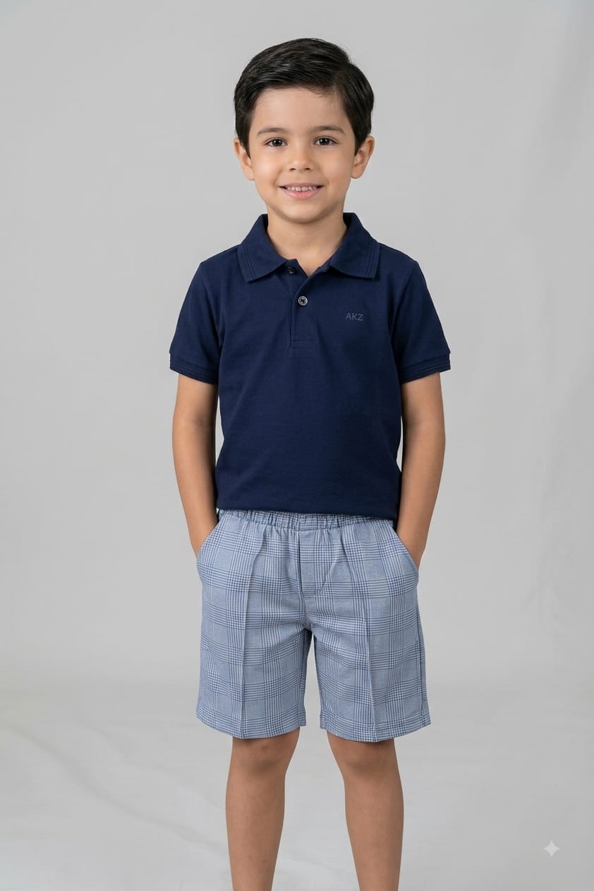 Conjunto Infantil Masculino Polo e Bermuda