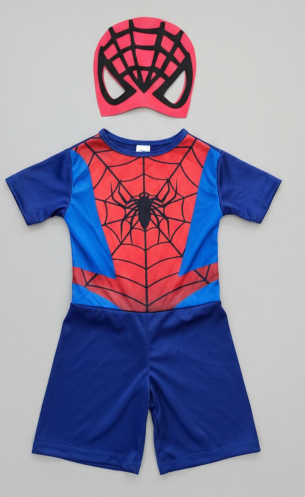 Fantasia Homem Aranha com Máscara Infantil
