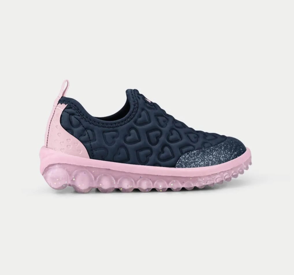 Tênis Infantil Bibi Roller 2.0 Azul e Rosa de Coração - Azul
