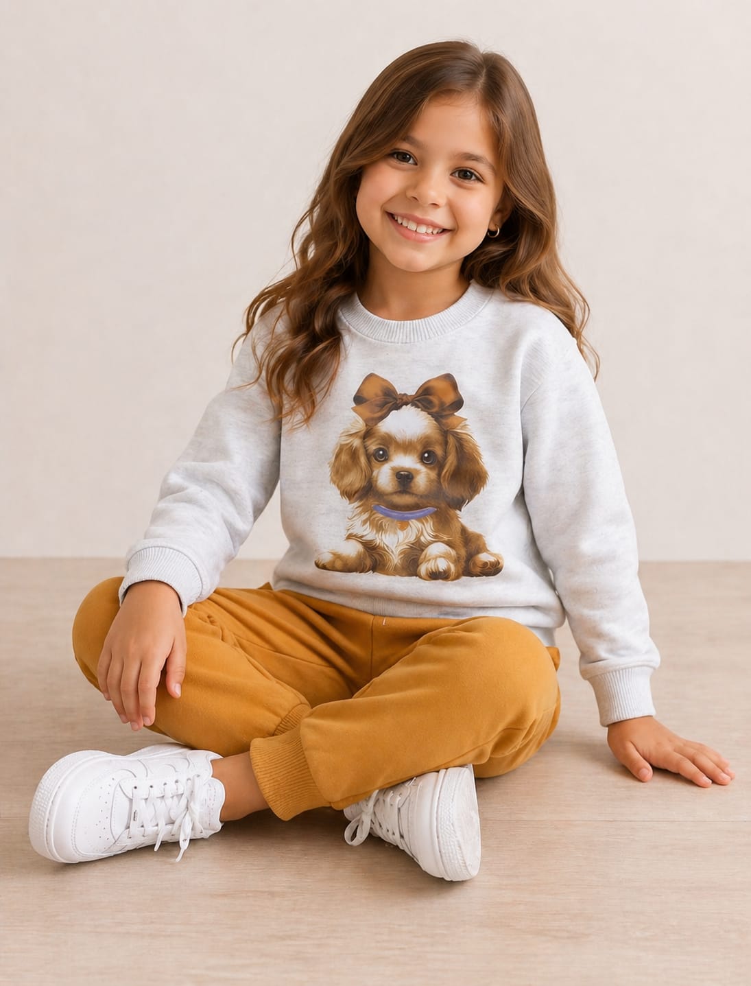 Conjunto Moletom Infantil Peluciado Cachorrinho