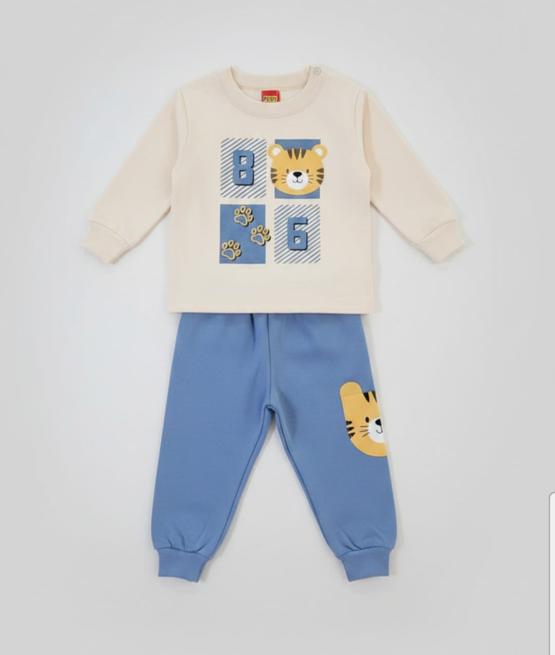 Conjunto Moletom Peluciado Tigre Infantil