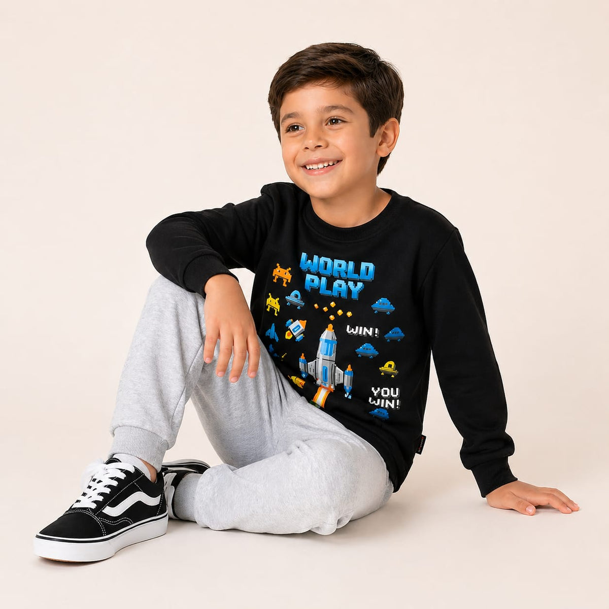 Conjunto Infantil Moletom “World Play” – Conforto e Estilo para o Dia a Dia