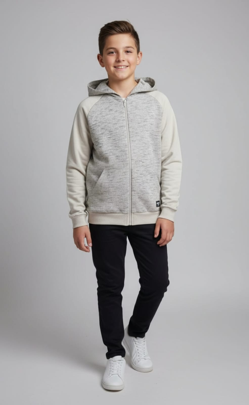 Conjunto Infantil Casual com Jaqueta com Capuz e Calça