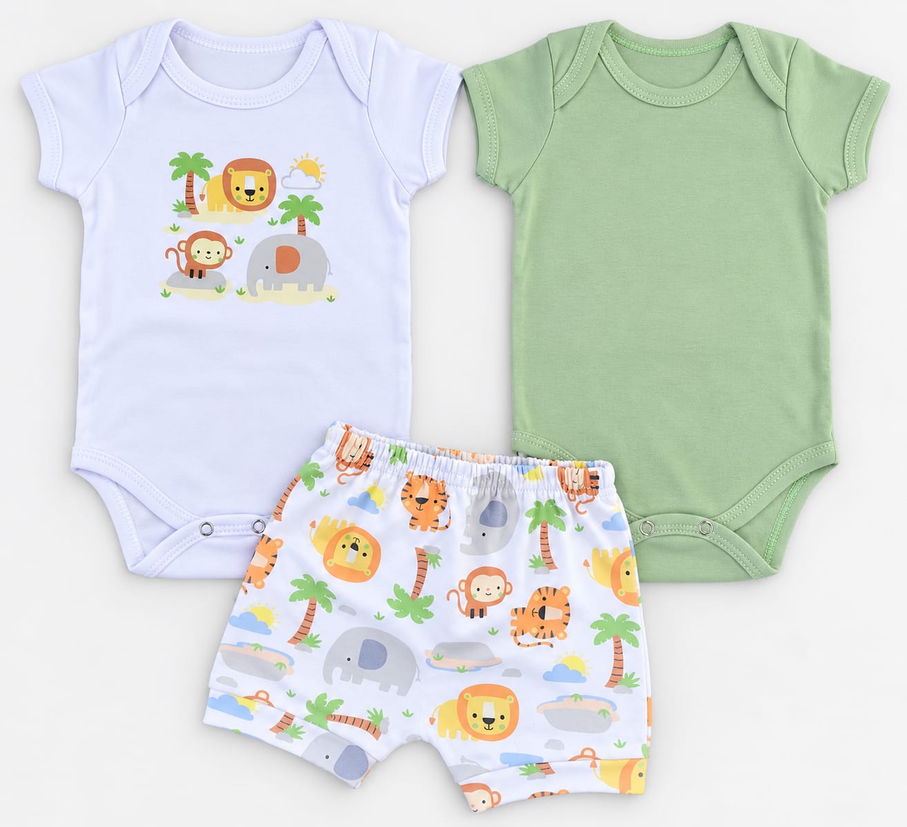 Kit Bebê 3 Peças Safari