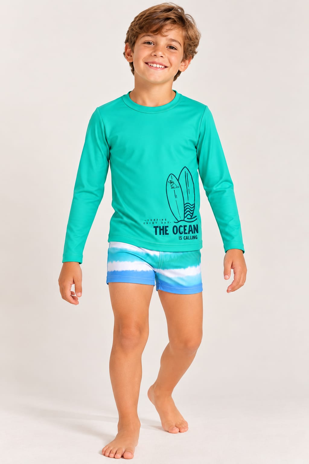 CONJUNTO INFANTIL MENINO QUIMBY BLUSA UV 50+ E SUNGA