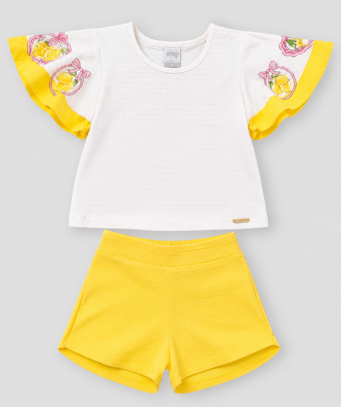 Conjunto Infantil Feminino Limão em Malha Nikko