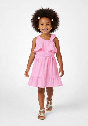 Vestido Infantil em Malha Nikko Rosa