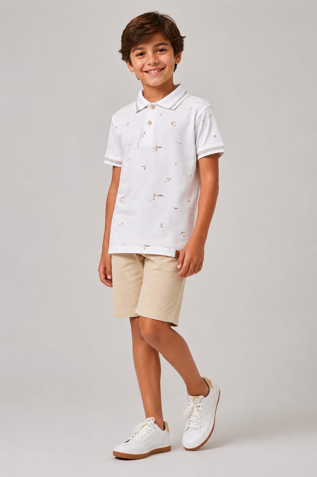 Conjunto Infantil Masculino Polo com Bermuda Moove Stretch