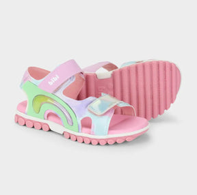 Sandália Infantil Bibi Summer Roller Sport 2.0 Rosa com Lilás