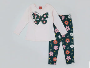 Conjunto Meia Estação Borboleta Infantil Menina – Conforto em Algodão e Estampa Encantadora