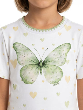 Conjunto Short e Blusa Borboleta Infantil