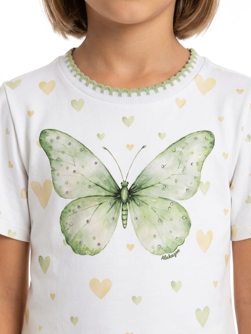 Conjunto Short e Blusa Borboleta Infantil
