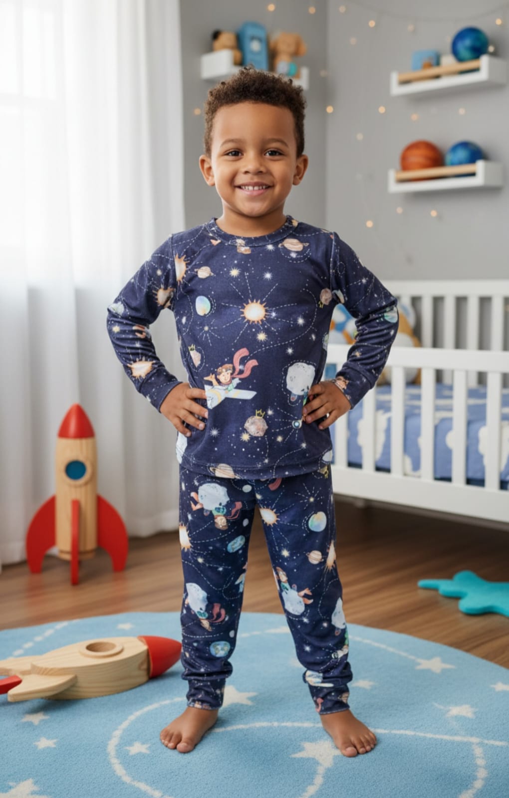 Pijama Infantil Fleece Príncipe