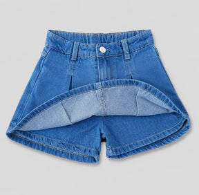 Saia-Short Jeans Infantil Menina