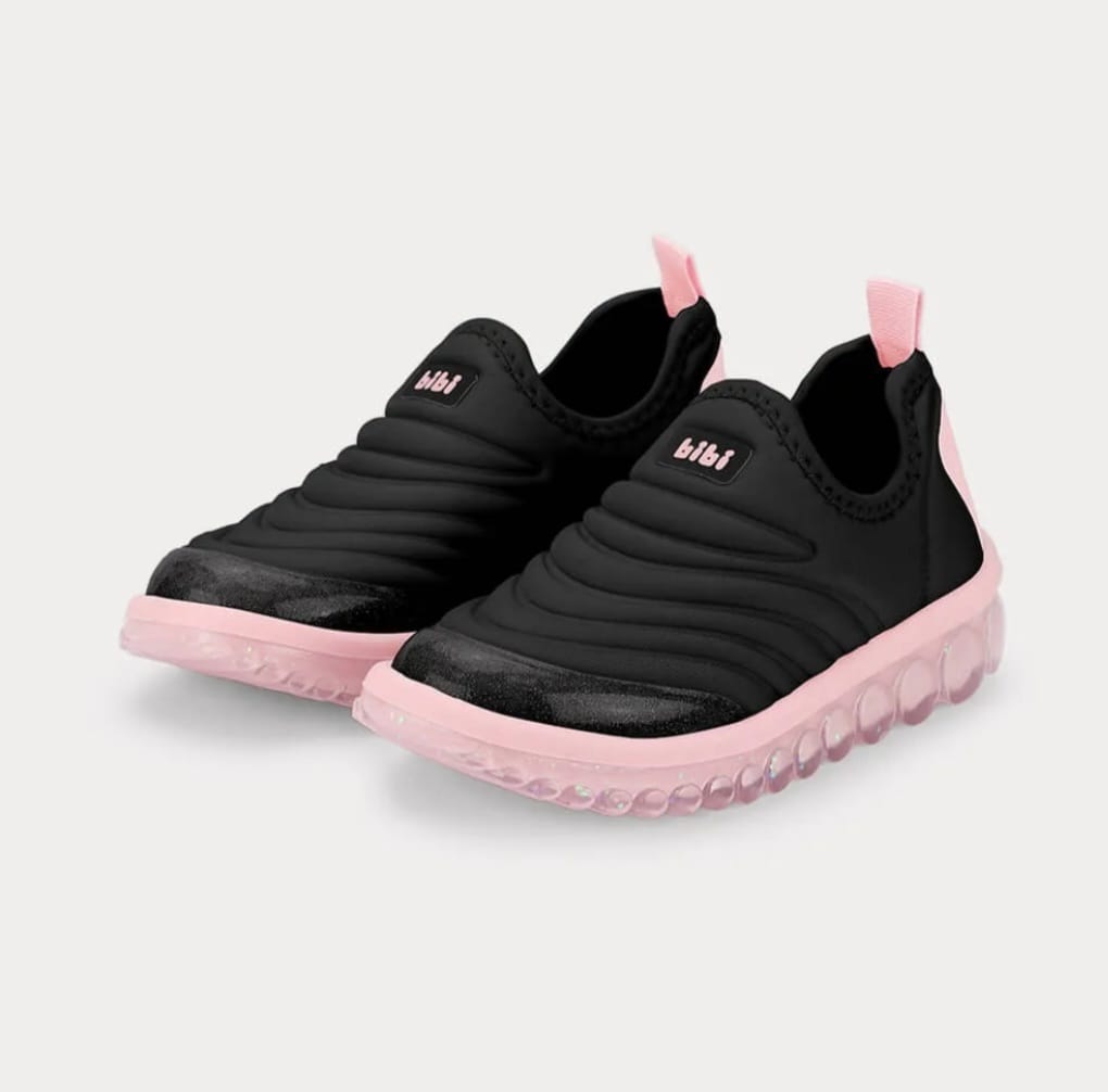 Tênis Infantil Bibi Roller 2.0 Preto com Rosa
