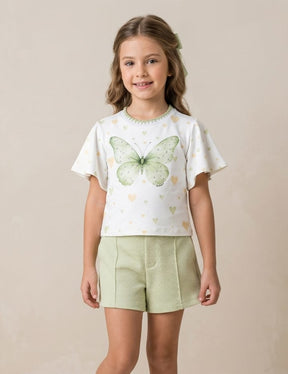 Conjunto Short e Blusa Borboleta Infantil