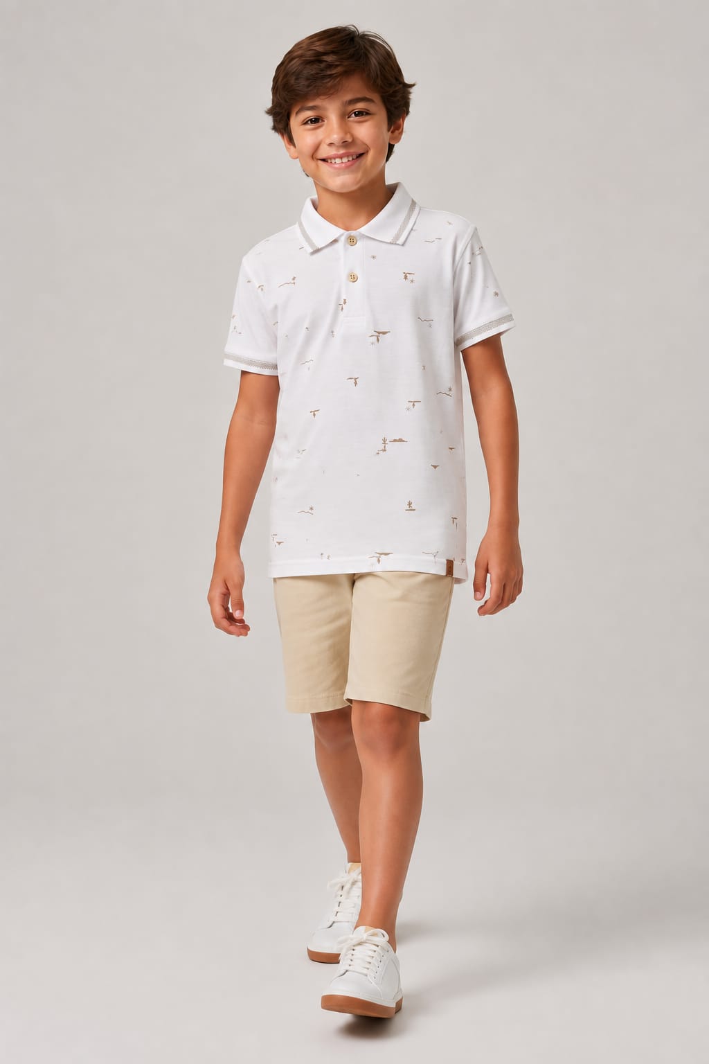 Conjunto Infantil Masculino Polo com Bermuda Moove Stretch
