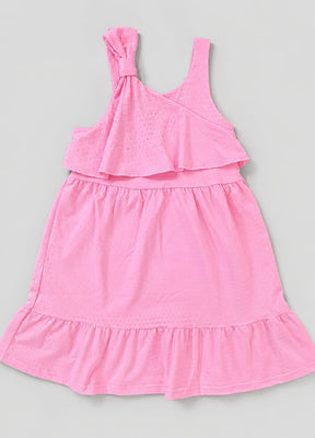 Vestido Infantil em Malha Nikko Rosa