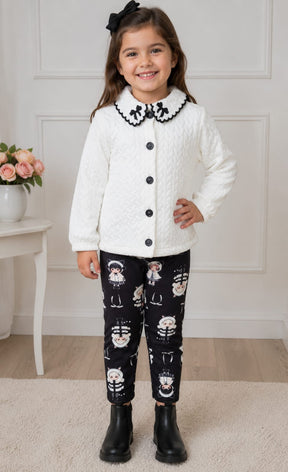 Conjunto Infantil Matelassê com Legging Soft Estampada