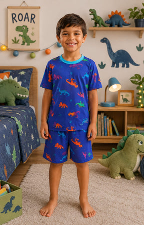 Pijama Infantil Dinossauros em Malha Modelli