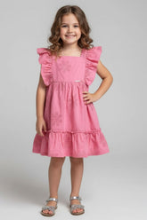 Vestido Infantil em Laise Flores 100% Algodão – Conforto, Delicadeza e Estilo para Momentos Especiais
