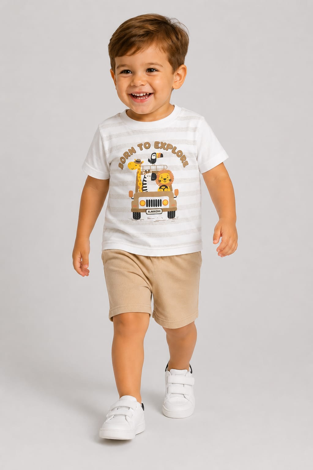 Conjunto Infantil Menino Blusa 100% Algodão e Short Moletom