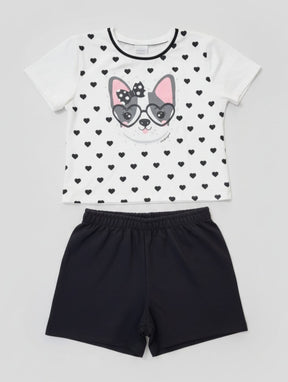 Conjunto Cachorrinho Infantil 100% Algodão – Conforto, Estilo e Brilho para o Dia a Dia