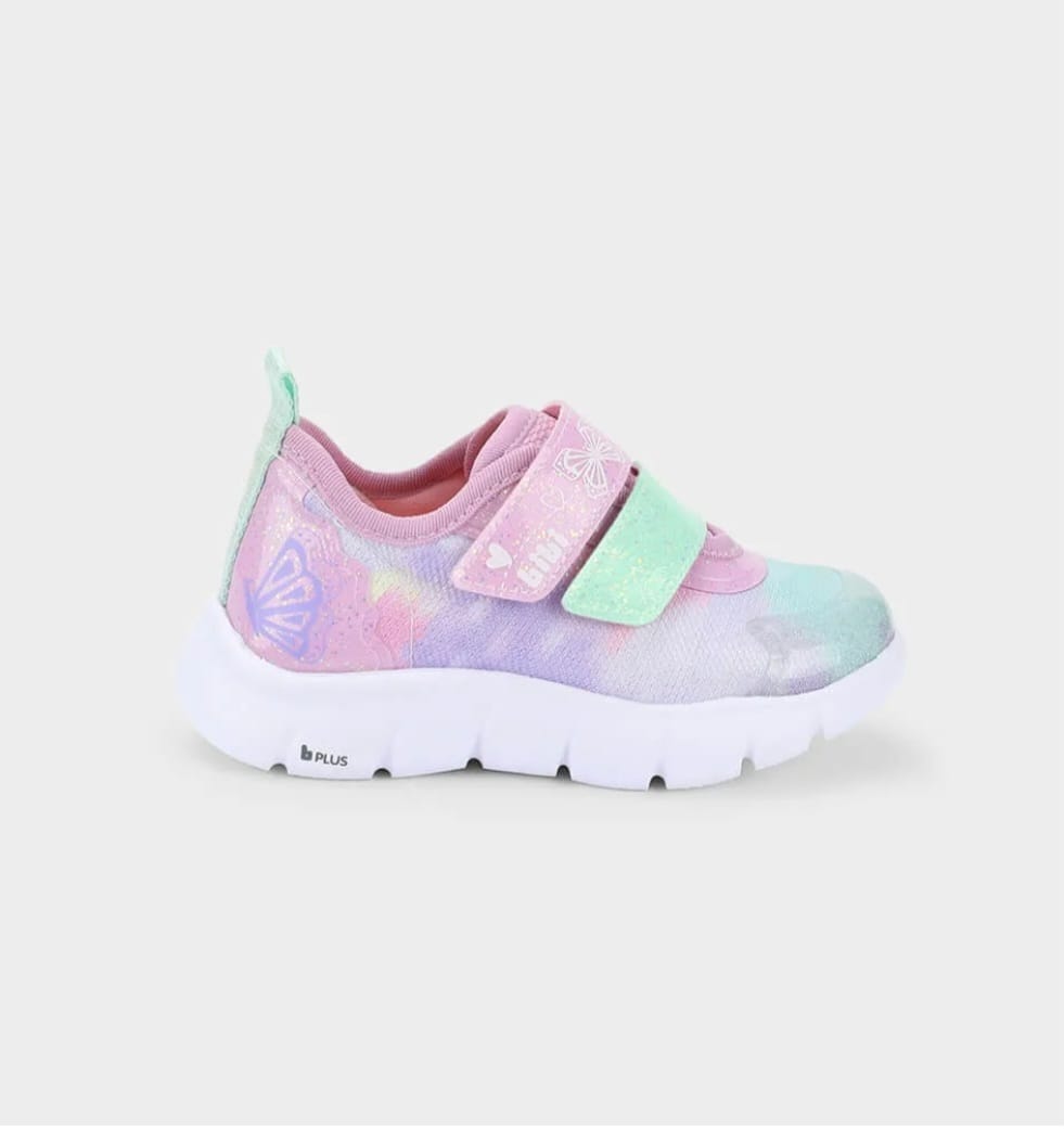 Tênis Infantil Bibi Energy Baby 2.0 Rosa com Verde